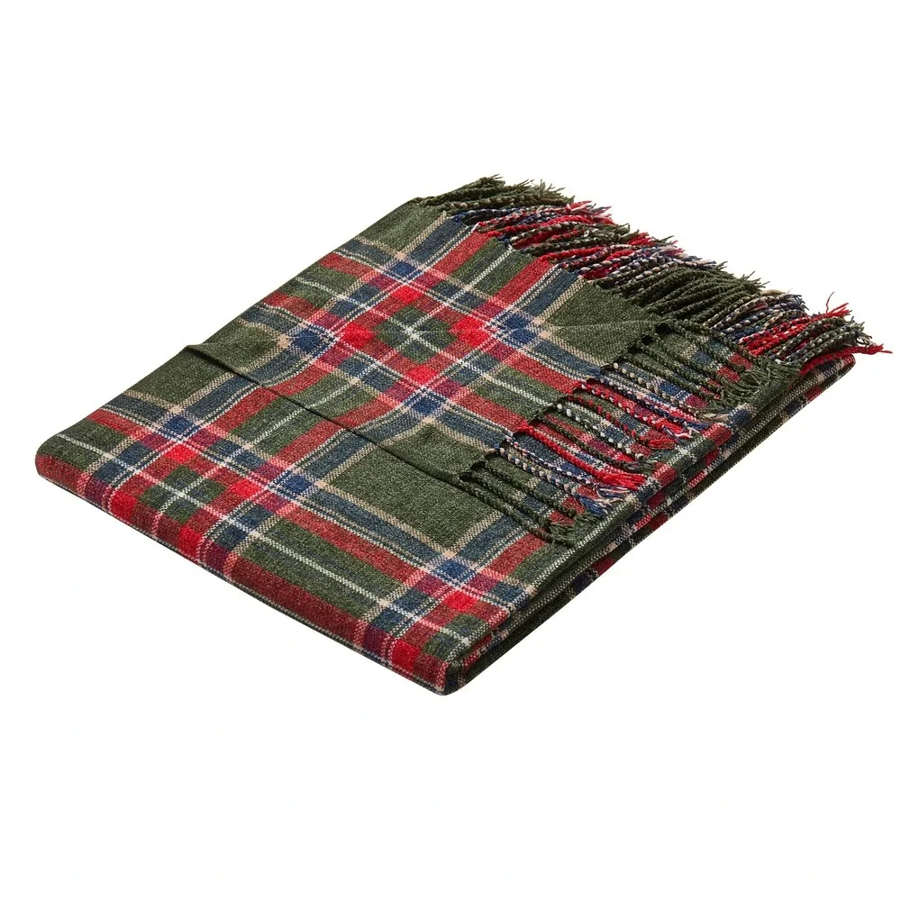 My Texas House Green Tartan‎ Plaid Tassel Throw 50x60 – Christmas 2025 NWT